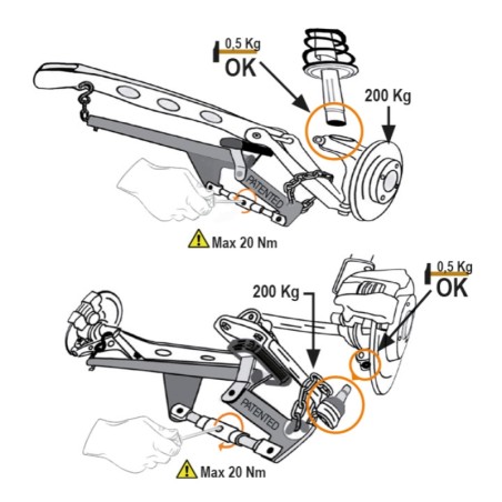 BETA 1567 Leva per estrazione testine braccio oscillante e ammortizzatori dal montante