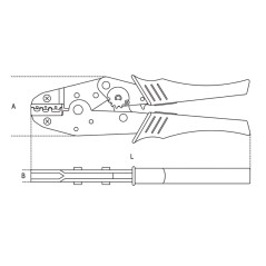 BETA 1608 Pinza per capicorda preisolati, con regolatore di pressione