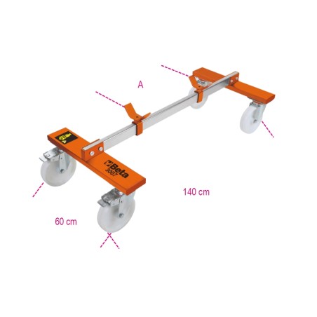 BETA 3007 Carrello sottoscocca per veicoli senza meccanica anteriore/posteriore