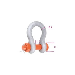 ROBUR 8031R Grilli per sollevamento a lira con dado e copiglia acciaio legato ad alta resistenza staffa zincata a caldo