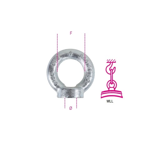 ROBUR 8042EZ Golfari per sollevamento femmina, zincati