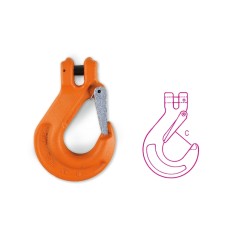 ROBUR 8060R Gancio per sollevamento tipo Clevis a forcella, acciaio legato ad alta resistenza grado 8
