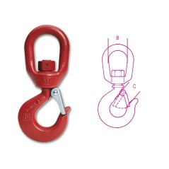 ROBUR 8064S Ganci per sollevamento orientabili (non sotto carico) acciaio al carbonio grado 4