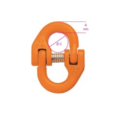 ROBUR 8090R Maglia di giunzione per sollevamento, acciaio legato ad alta resistenza grado 8