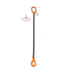 ROBUR 8091SL Pendente per sollevamento catena a 1 braccio, gancio Self-Locking grado 8