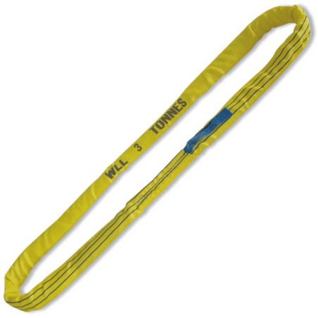 ROBUR 8176 Braca per sollevamento 3t nastro ad anello continuo, giallo tessuto in poliestere ad alta tenacità (PES)