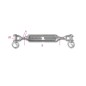 ROBUR 8209 Tenditore a due forcelle inox AISI 316