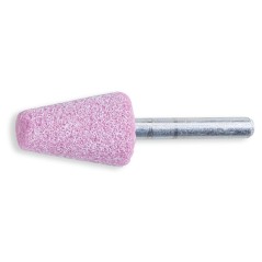 BETA 11107 Mole abrasive con gambo, granuli abrasivi di corindone rosa con legante ceramico, forma trapezoidale
