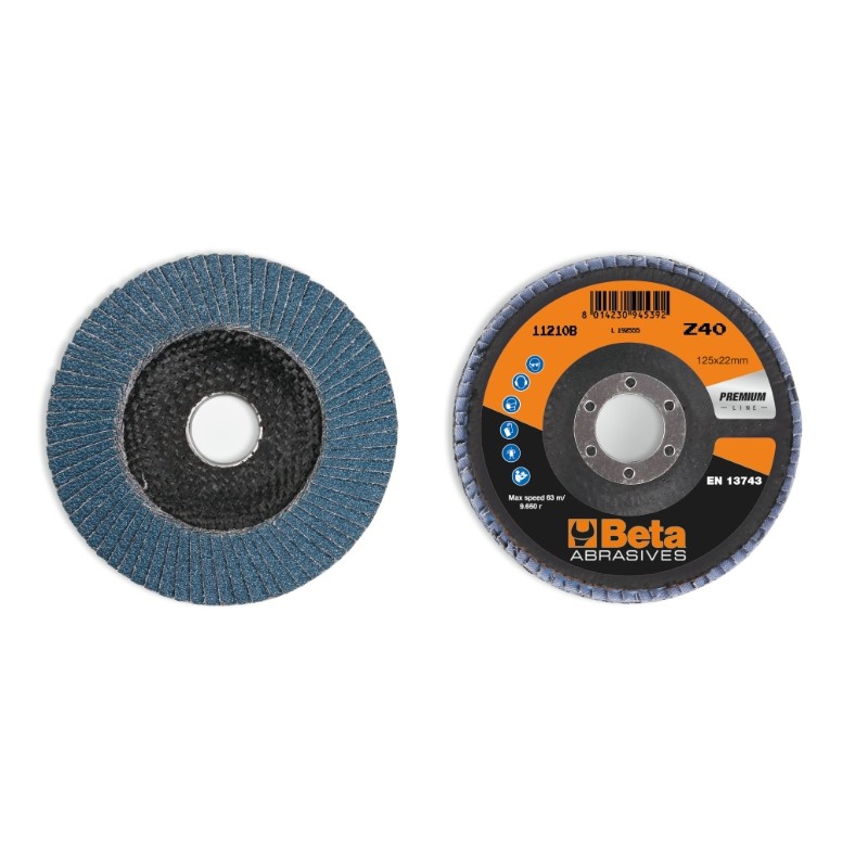 BETA 11210A-11210B Dischi lamellari con tela abrasiva allo zirconio, supporto in fibra di vetro e lamella singola