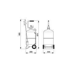 22024 Nebulizzatore carrellato da 24 litri