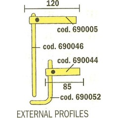 XA3 BRACCI + ELETTR. PER PROFILI ESTERNI cod. 803158 TELWIN