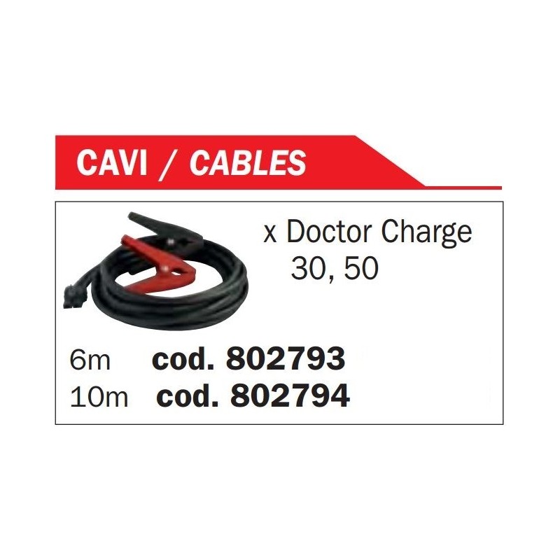 CAVO DI CARICA 10MT  x DOCTOR CHARGE 50 - 802794 TELWIN