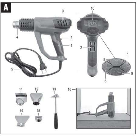 PISTOLA TERMICA HEAT GUN - 804096 TELWIN