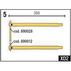 XD2 BRACCI DIRITTI L 350 + ELETTRODI - cod. 803017 TELWIN