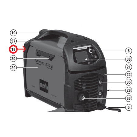 321093 - RICAMBIO PANNELLO RETRO (PART. 18)