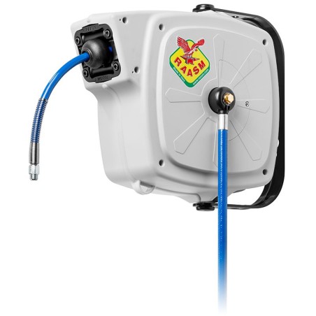 RAASM 92808.102 Avvolgitubo orientabile per aria-acqua 20 bar con tubo 14m ø8x12mm