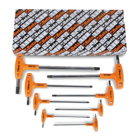 BETA 96T/S8 Serie di 8 chiavi maschio esagonale piegate con impugnatura di manovra (art. 96T)