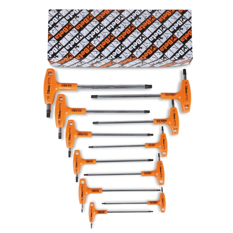 BETA 97TTX/S11 Serie di 11 chiavi maschio piegate con impugnatura per viti con impronta Torx®