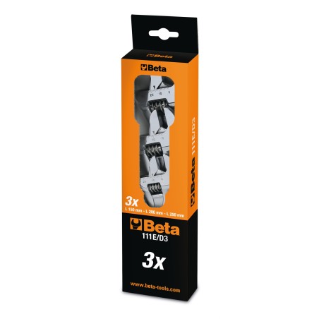 BETA 111E/D3 Serie di 3 chiavi a rullino cromate con scala graduata