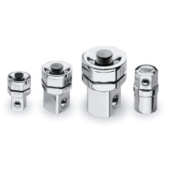 BETA 123/K4 Kit di 4 adattatori per chiavi a cricchetto: 1 adattatore per bits 3 adattatori a sgancio rapido