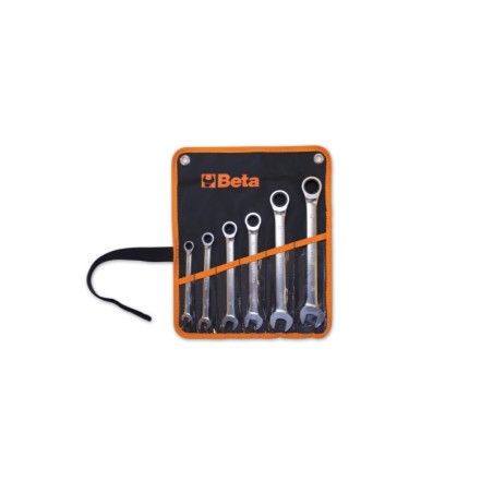 BETA 141/B6 Serie di 6 chiavi combinate a cricchetto diritte (art. 141) in busta