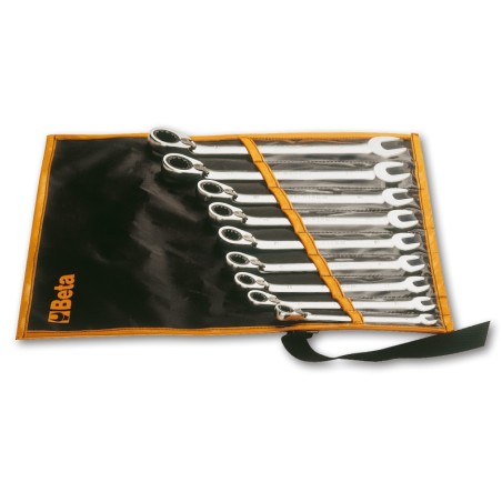 BETA 142/B6 Serie di 6 chiavi combinate a cricchetto reversibile (art. 142) in busta