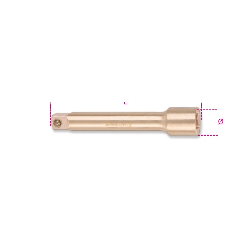 BETA 926BA/22 Prolunghe con attacchi quadri maschio e femmina 3/4" antiscintilla