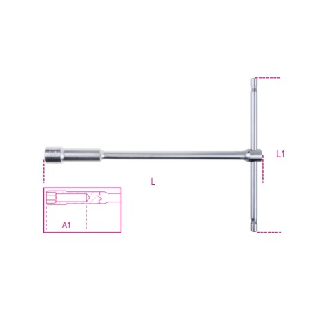 BETA 949 Chiavi a T semplici con bussola esagonale profonda