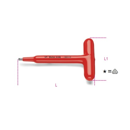 BETA 951MQ Chiavi a T maschio esagonale