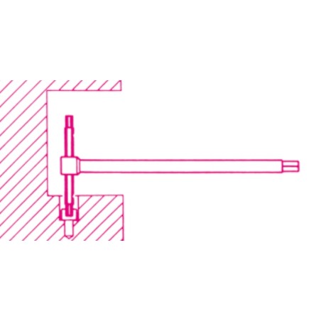 BETA 951AS Chiavi a T con tre estremità maschio esagonale cromate, misure in pollici