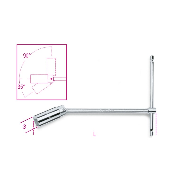 BETA 957 Chiavi a T con bussola snodata per candele d’accensione