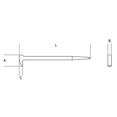 BETA 964 Leva con estremità a punta e a becco