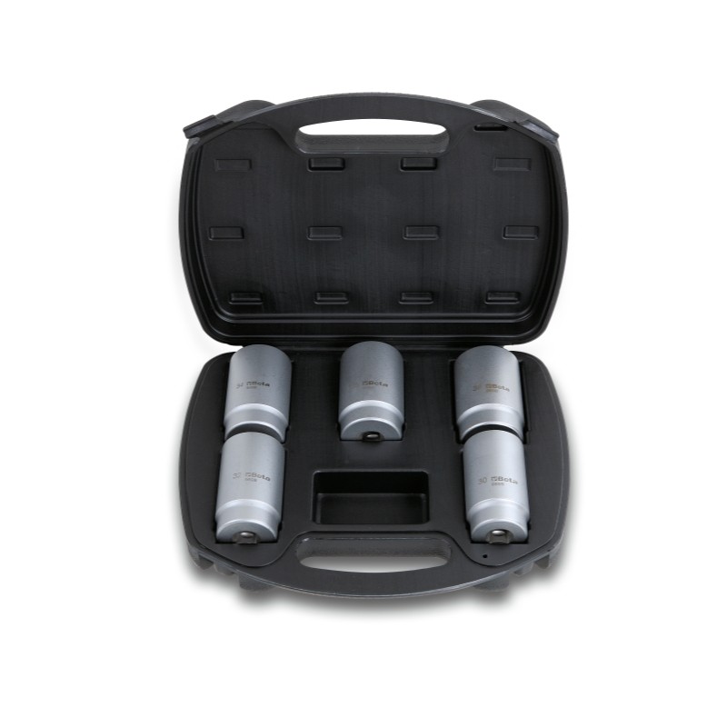 BETA 969/C5 Serie di 5 chiavi a bussola per serraggio dado mozzo in valigetta di plastica