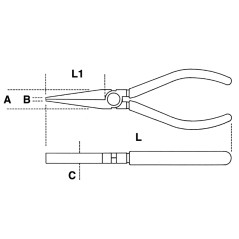 BETA 1010MQ Pinze a becchi tondi lunghi