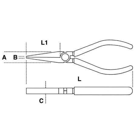 BETA 1010MQ Pinze a becchi tondi lunghi
