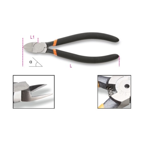 BETA 1080D Tronchesi a taglienti diagonali rasi manici ricoperti con 2 strati di PVC antiscivolo