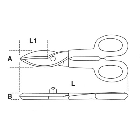 BETA 1112 Cesoie modello americano lame larghe diritte
