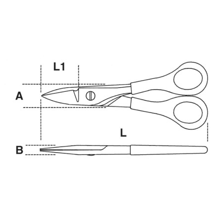 BETA 1127 Forbici per telefonisti lame diritte