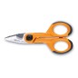 BETA 1128FXS Forbici elettricista con svasatore, lame in acciaio inossidabile con microdentatura, gola tranciacavo e crimpatore 