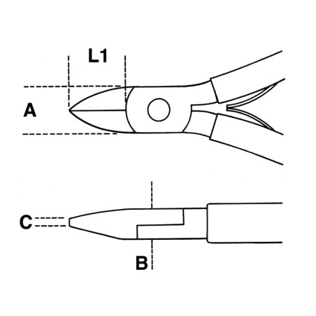BETA 1188BM Tronchese per elettronica taglienti diagonali normali impugnatura bimateriale