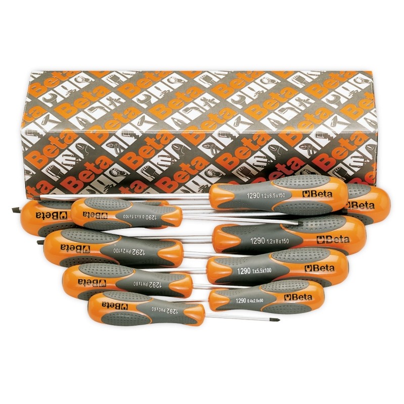 BETA 1293/S10 Serie di 10 giravite (art. 1290, 1292)