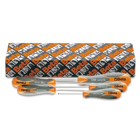 BETA 1294/S5 Serie di 5 giravite per viti senza testa con intaglio (art. 1294)