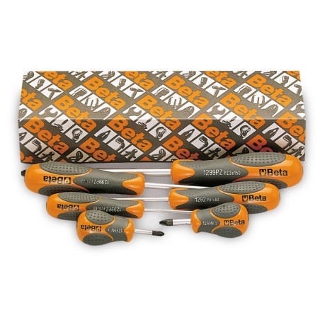 BETA 1299PZ/S6 Serie di 6 giravite per viti con impronta a croce Pozidriv®-Supadriv® (art. 1299PZ)