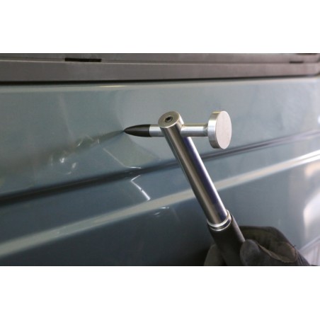 BETA 1360/K6 Martello in alluminio con testa tonda piana, puntali di plastica intercambiabili e bulino