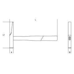 BETA 1379F Martelli tipo francese per elettricisti manico in legno