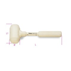 BETA 1391A Mazzuole per piastrellisti interamente rivestite in gomma bianca