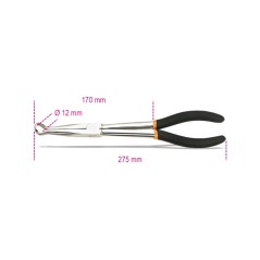 BETA 1474DL Pinza per cappucci candele d’accensione a becchi lunghi manici ricoperti con 2 strati in PVC